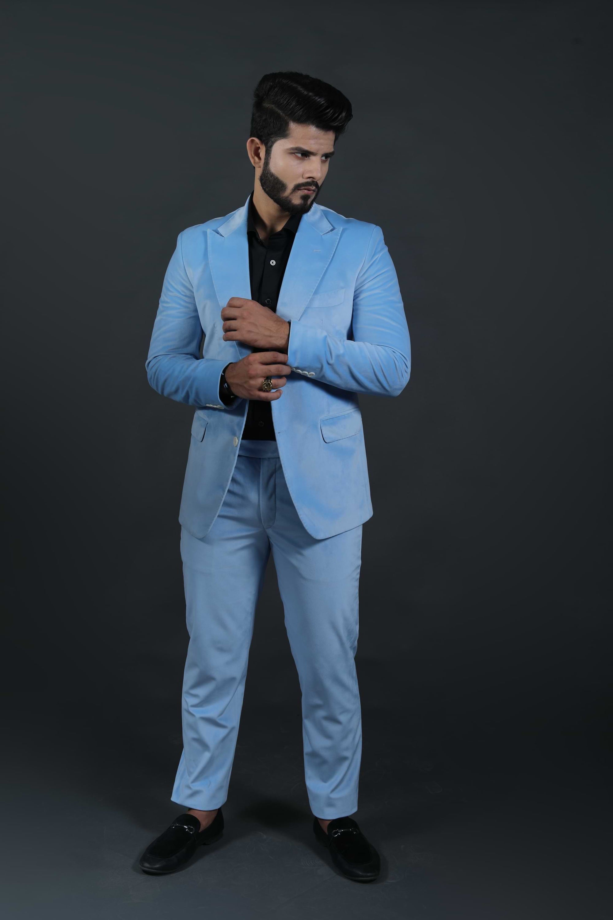 Blue Velvet 2-Piece Suit