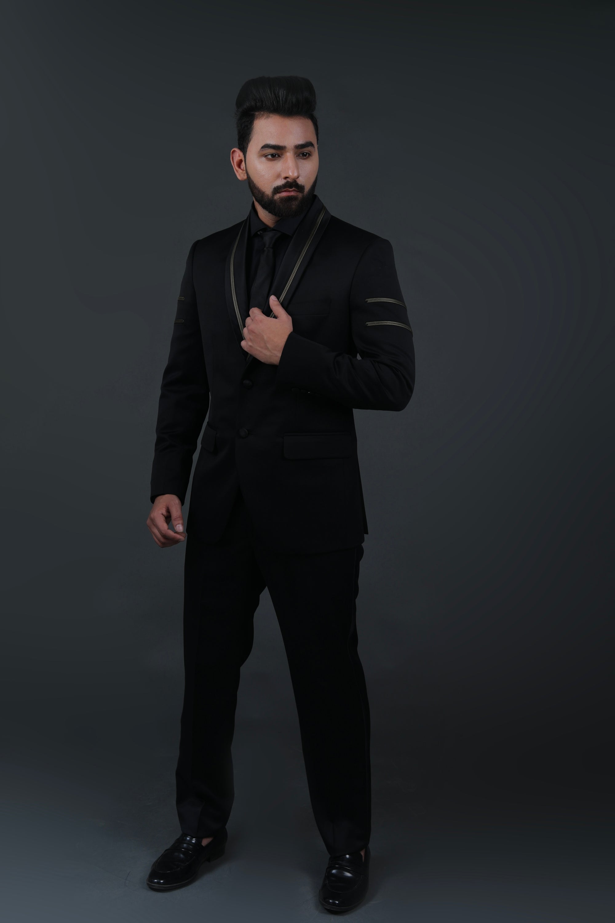 Concept Tape Black Tuxedo Suit