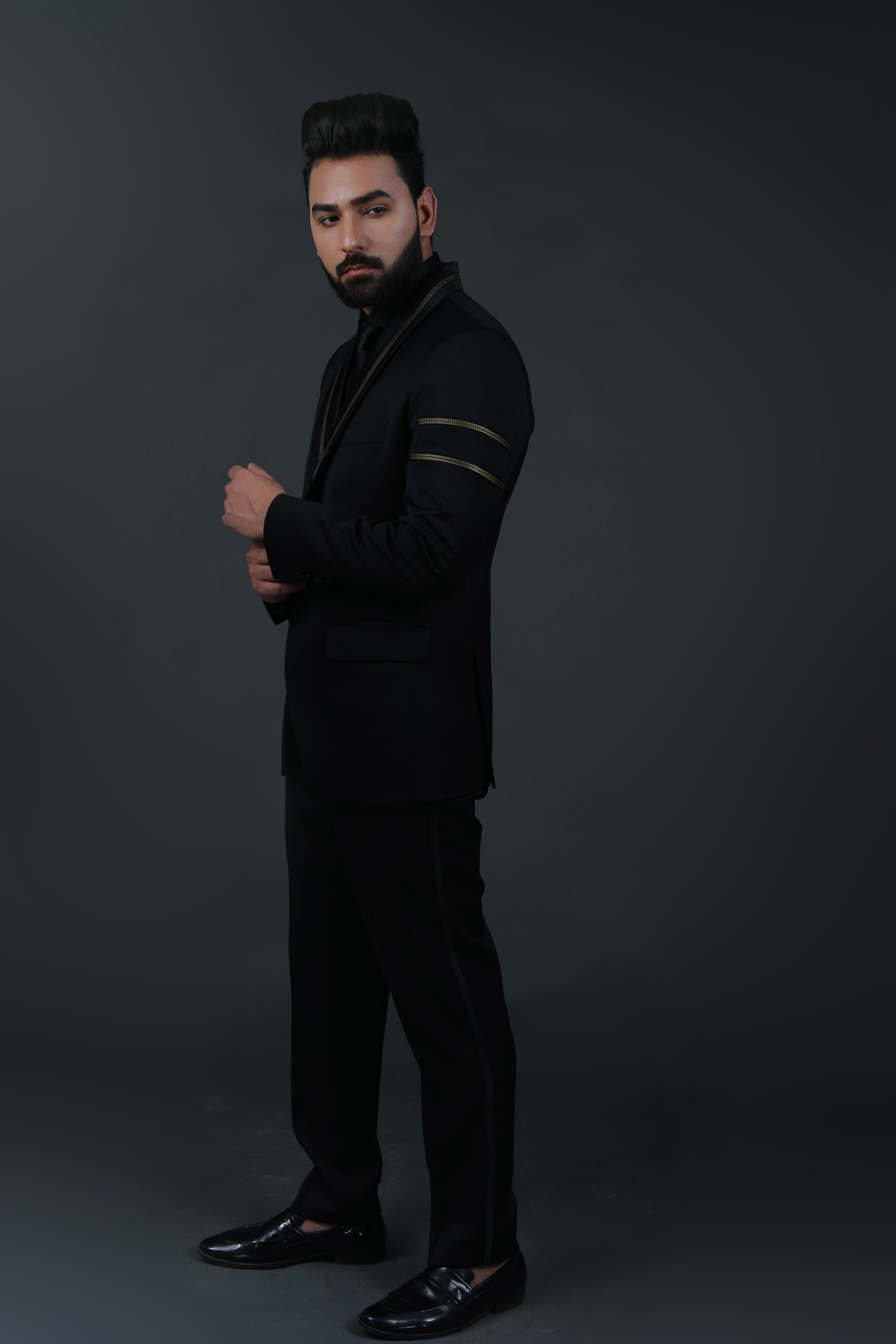 Concept Tape Black Tuxedo Suit