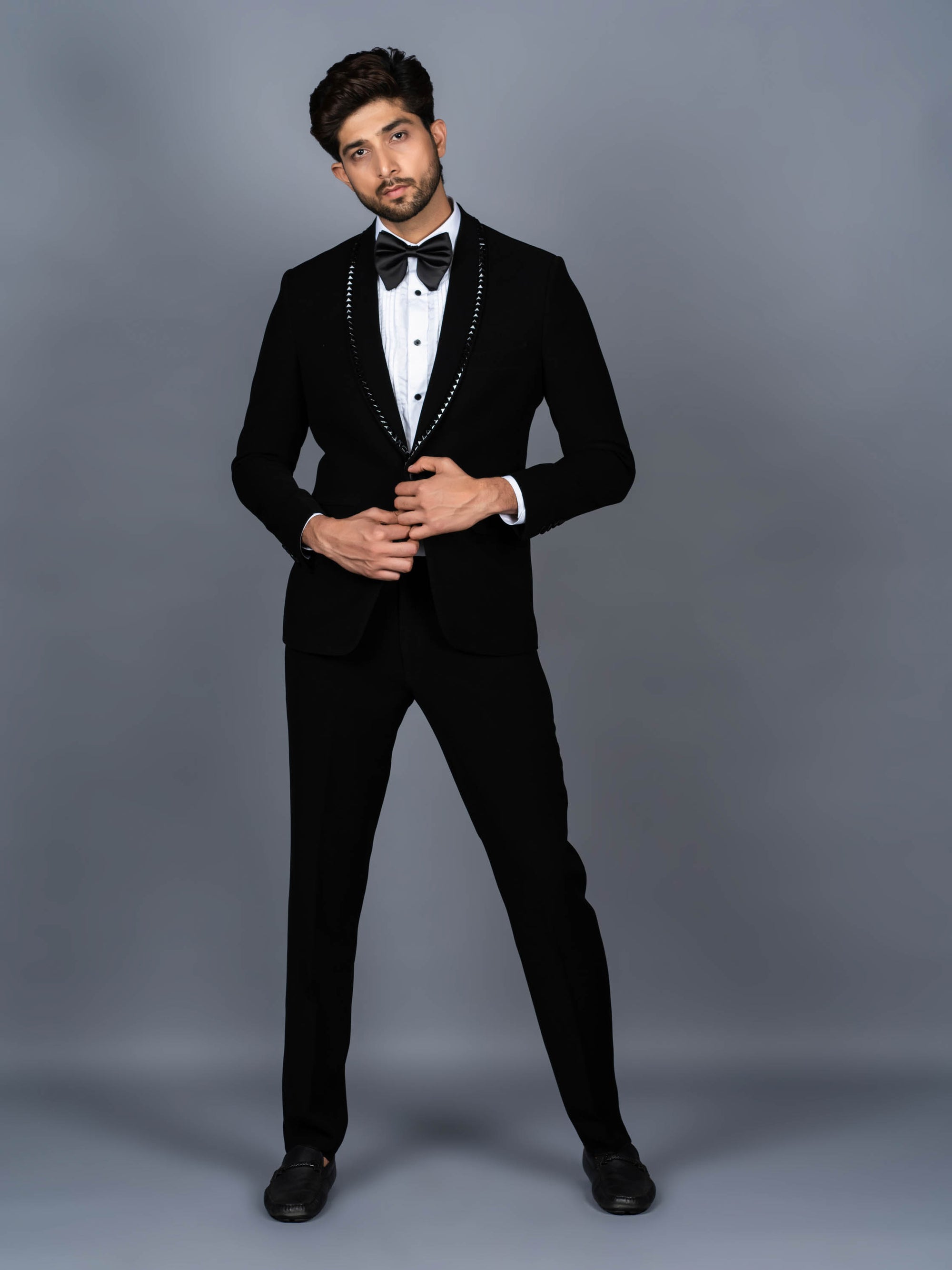 Concept Black Metal Black Tuxedo Suit