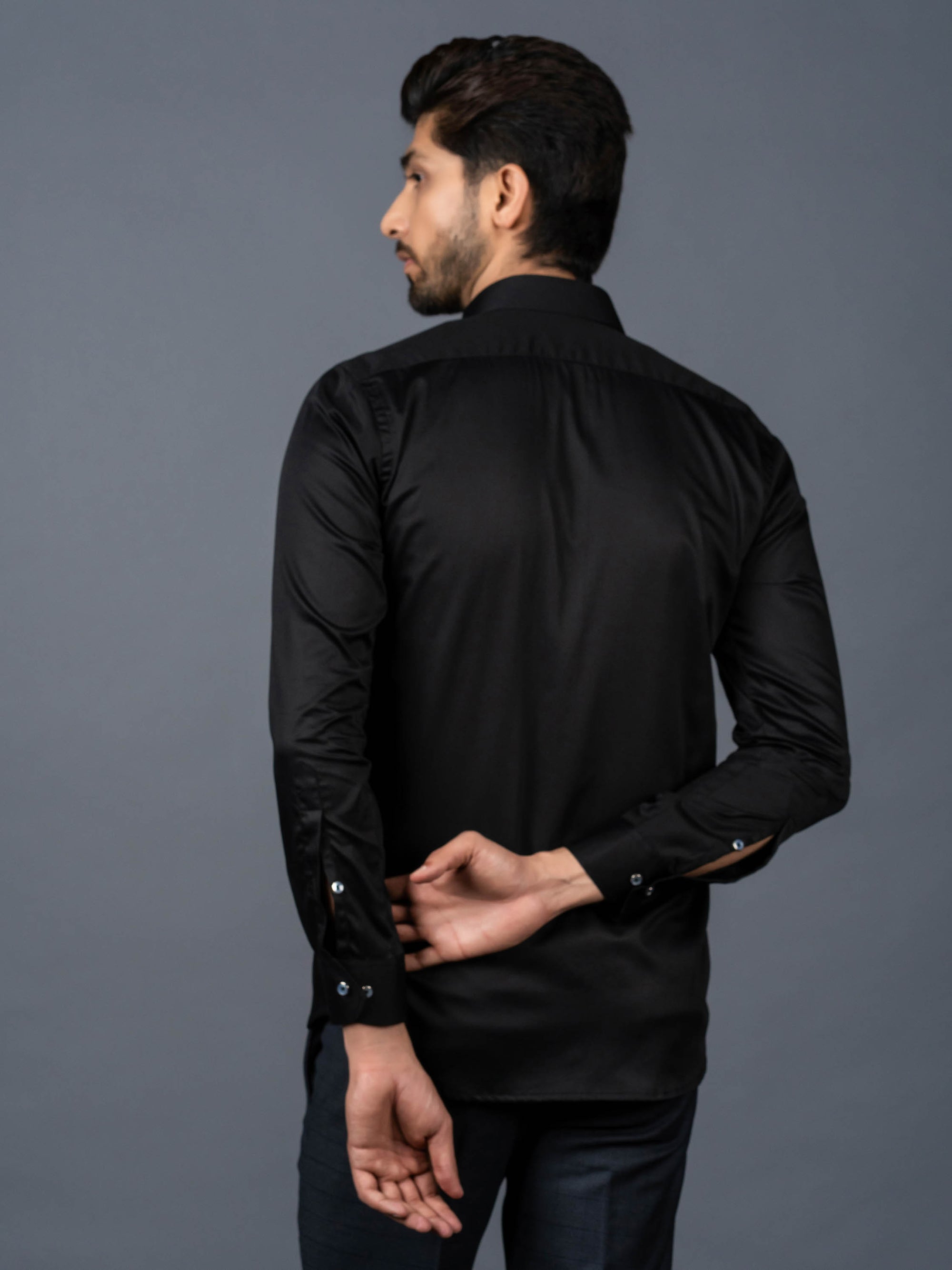 Concept Black Shirt with golden details