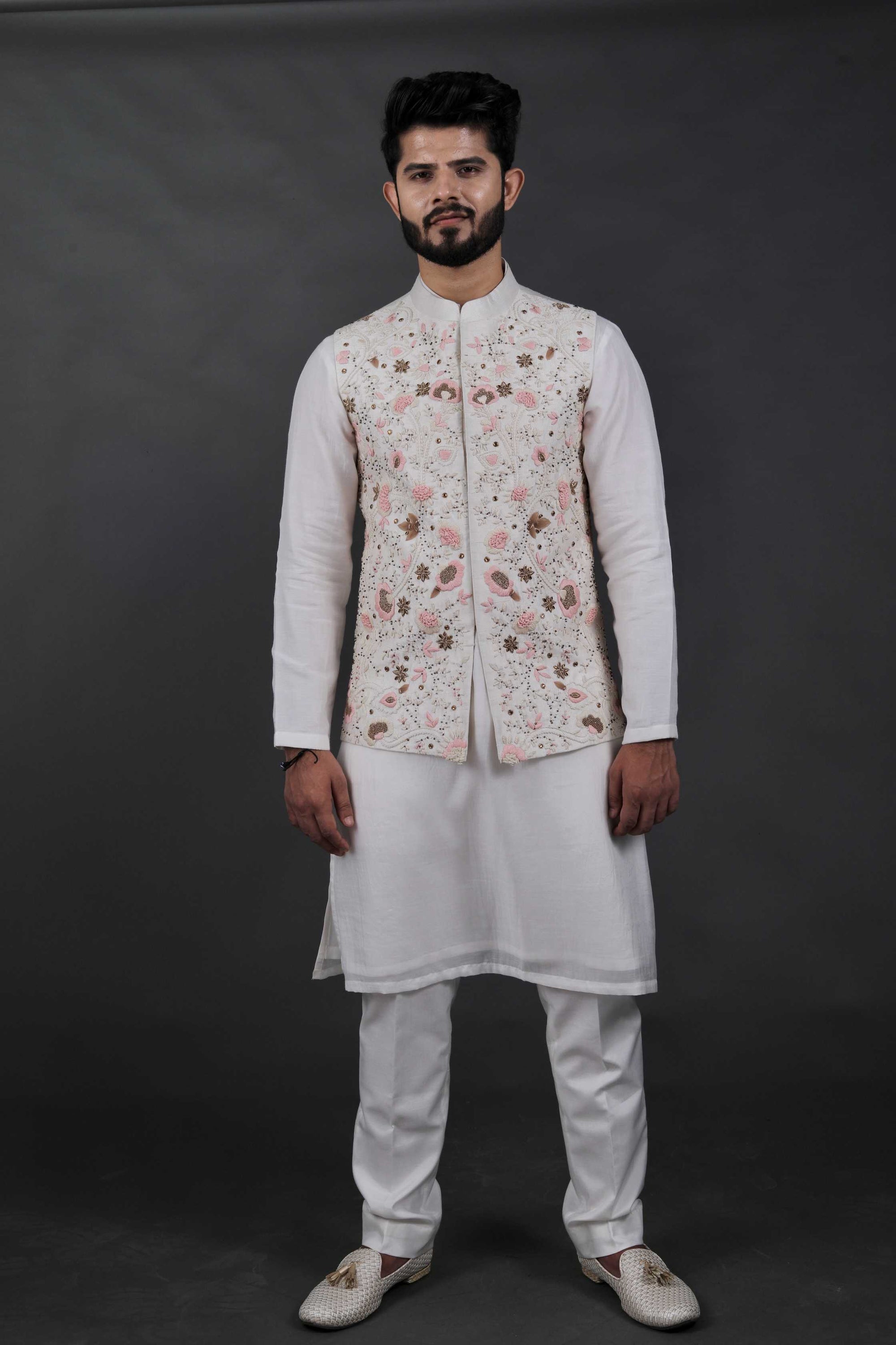 Hand Embroidered Bundi Jacket