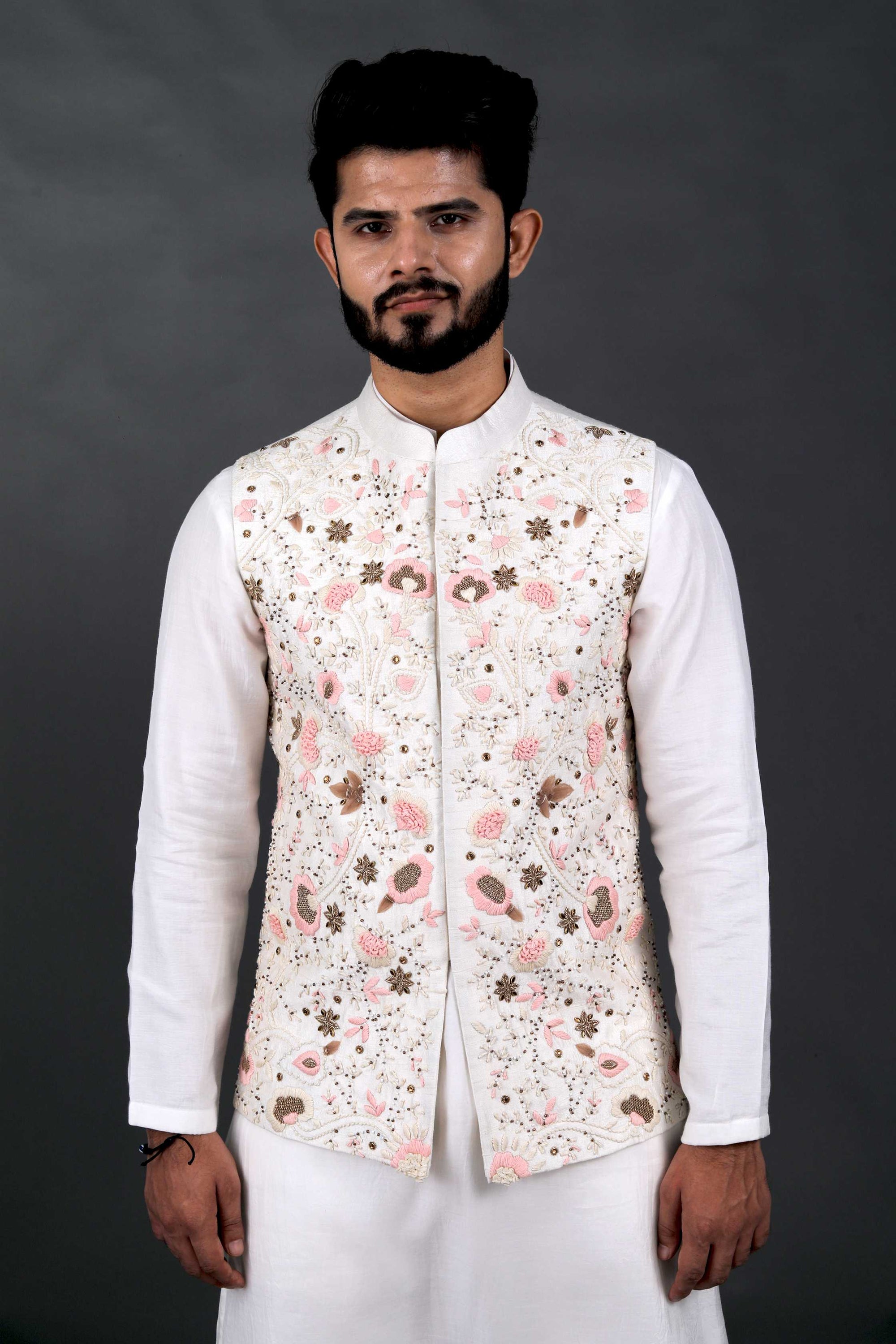 Hand Embroidered Bundi Jacket