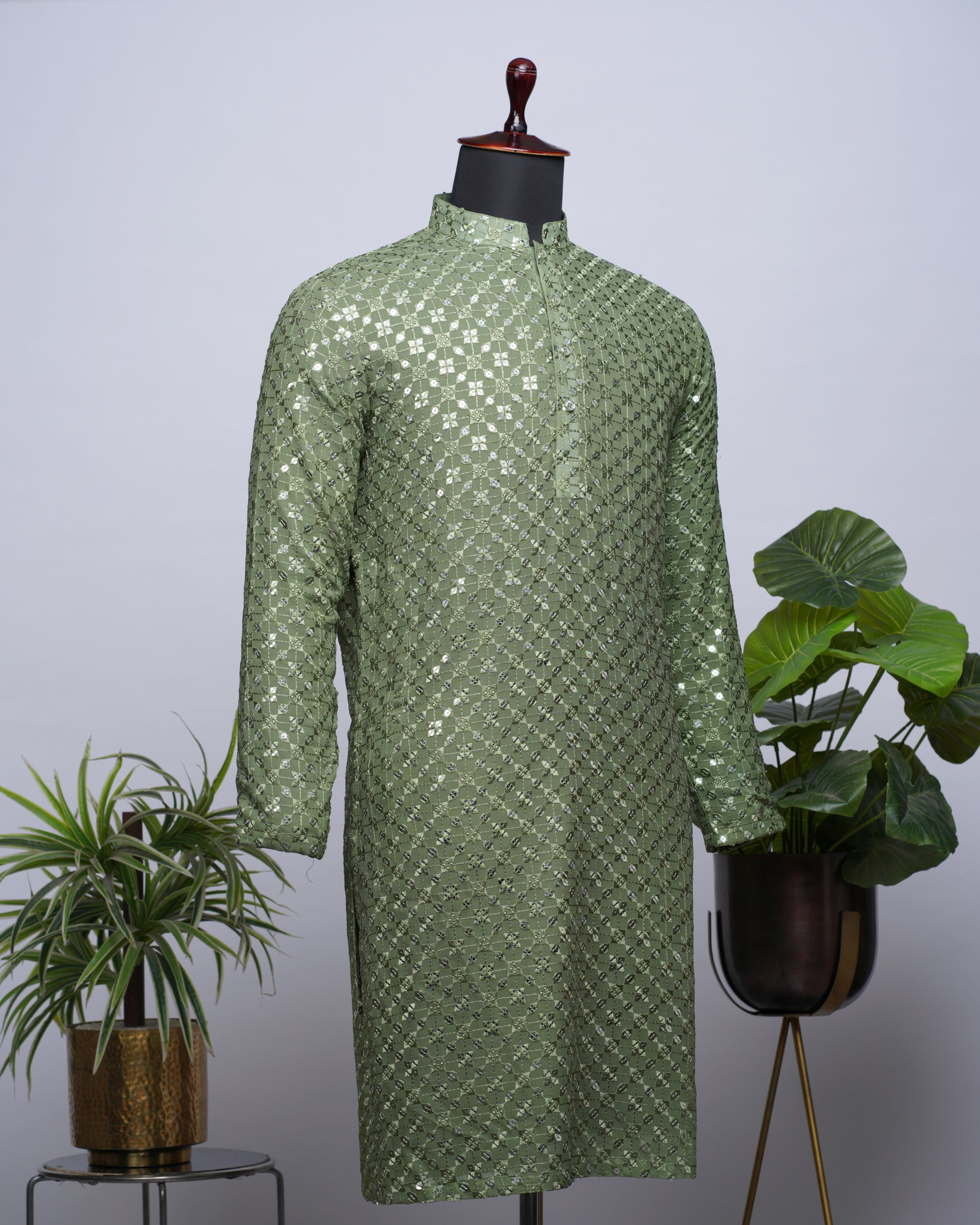 Mehendi Green Kurta Set