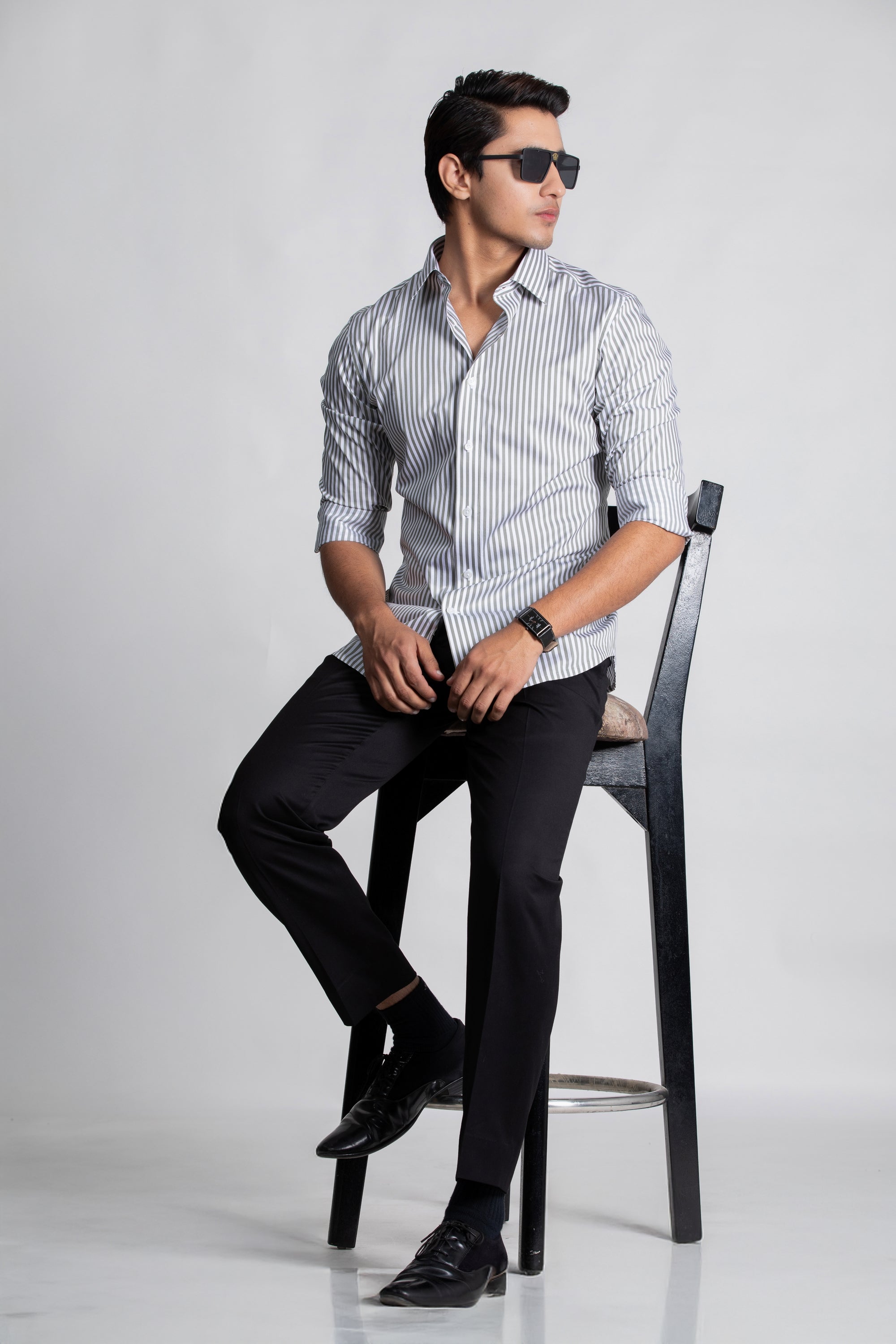 Green Striped Shirt