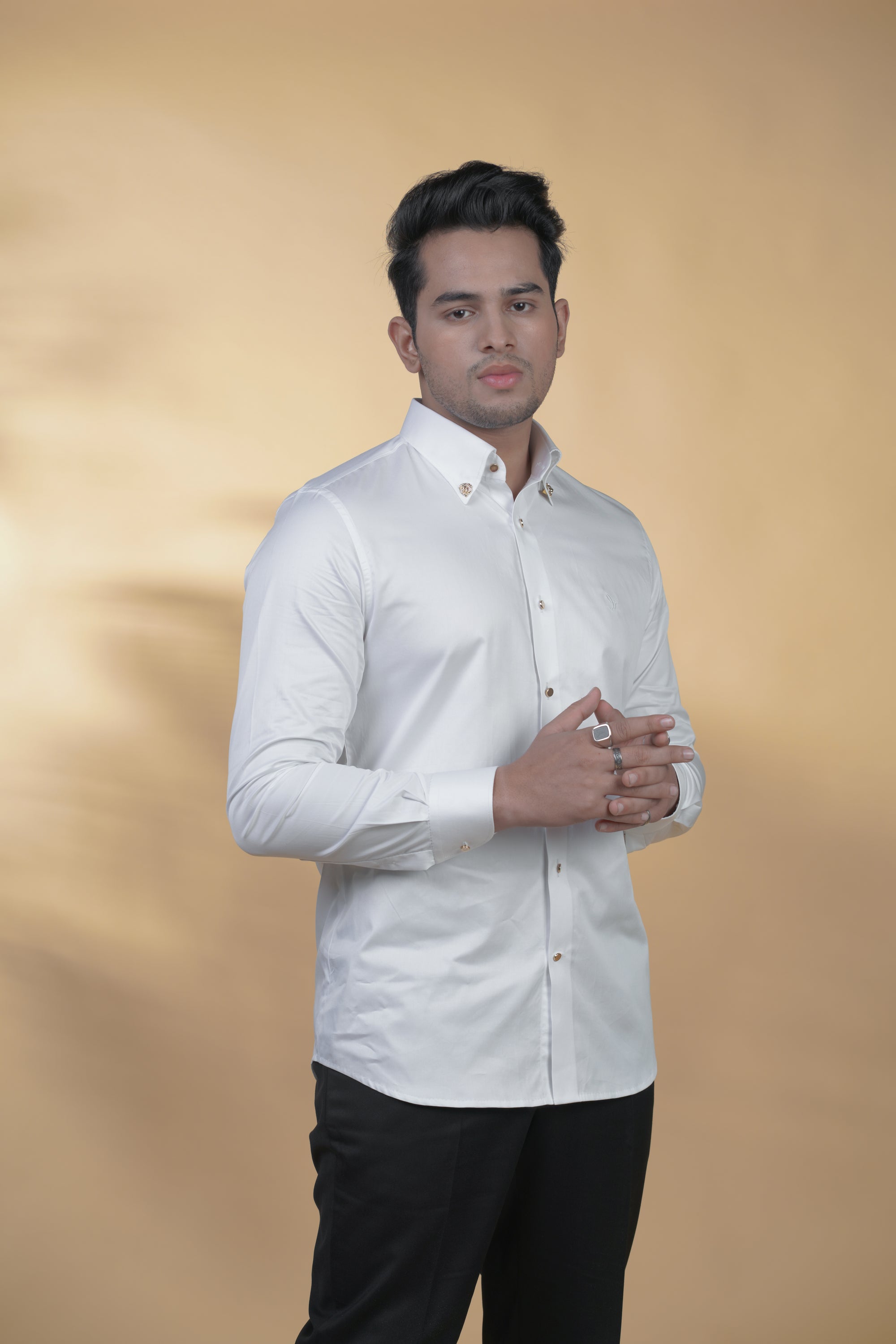 White Classic Shirt in Luxury Cotton
