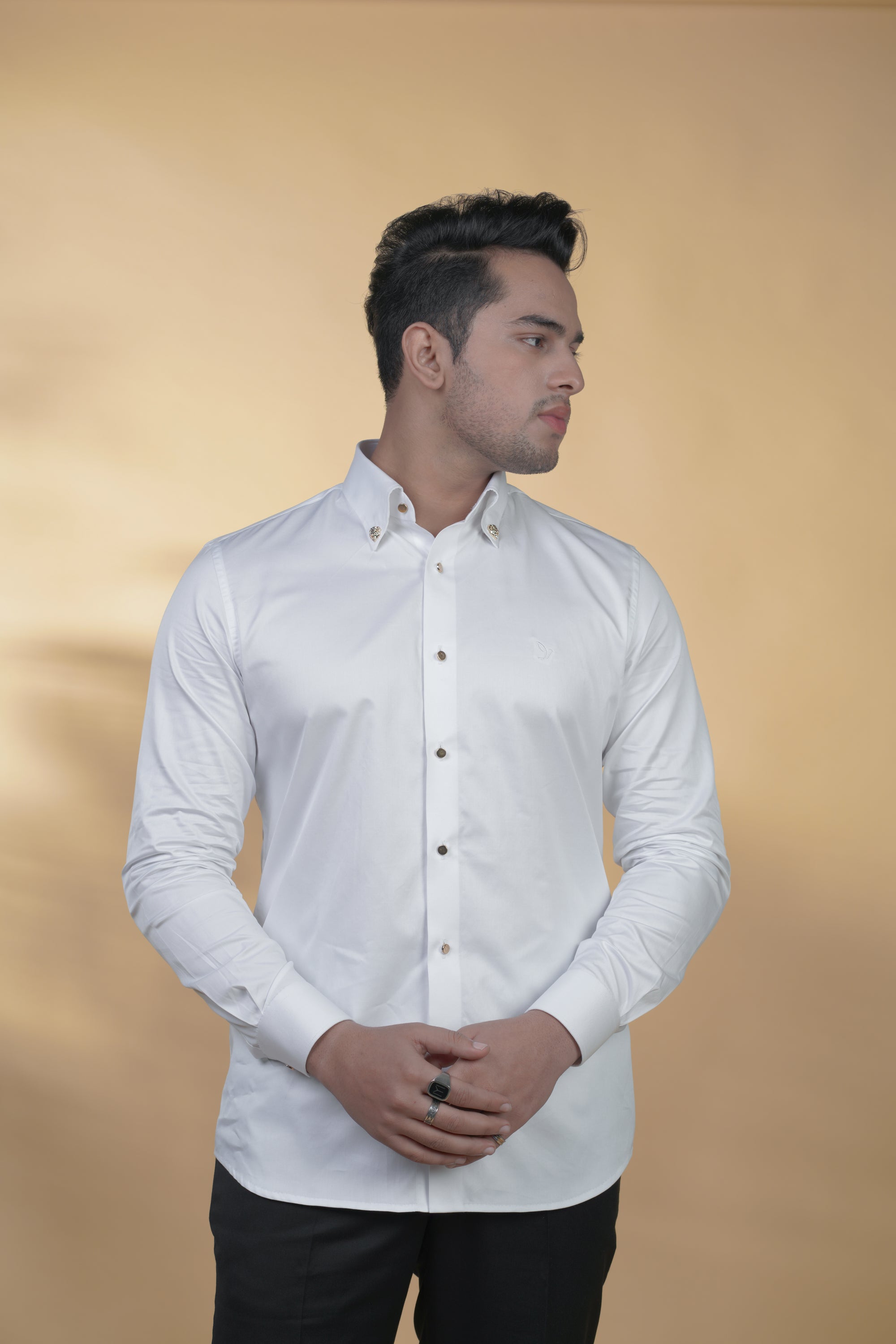 White Classic Shirt in Luxury Cotton