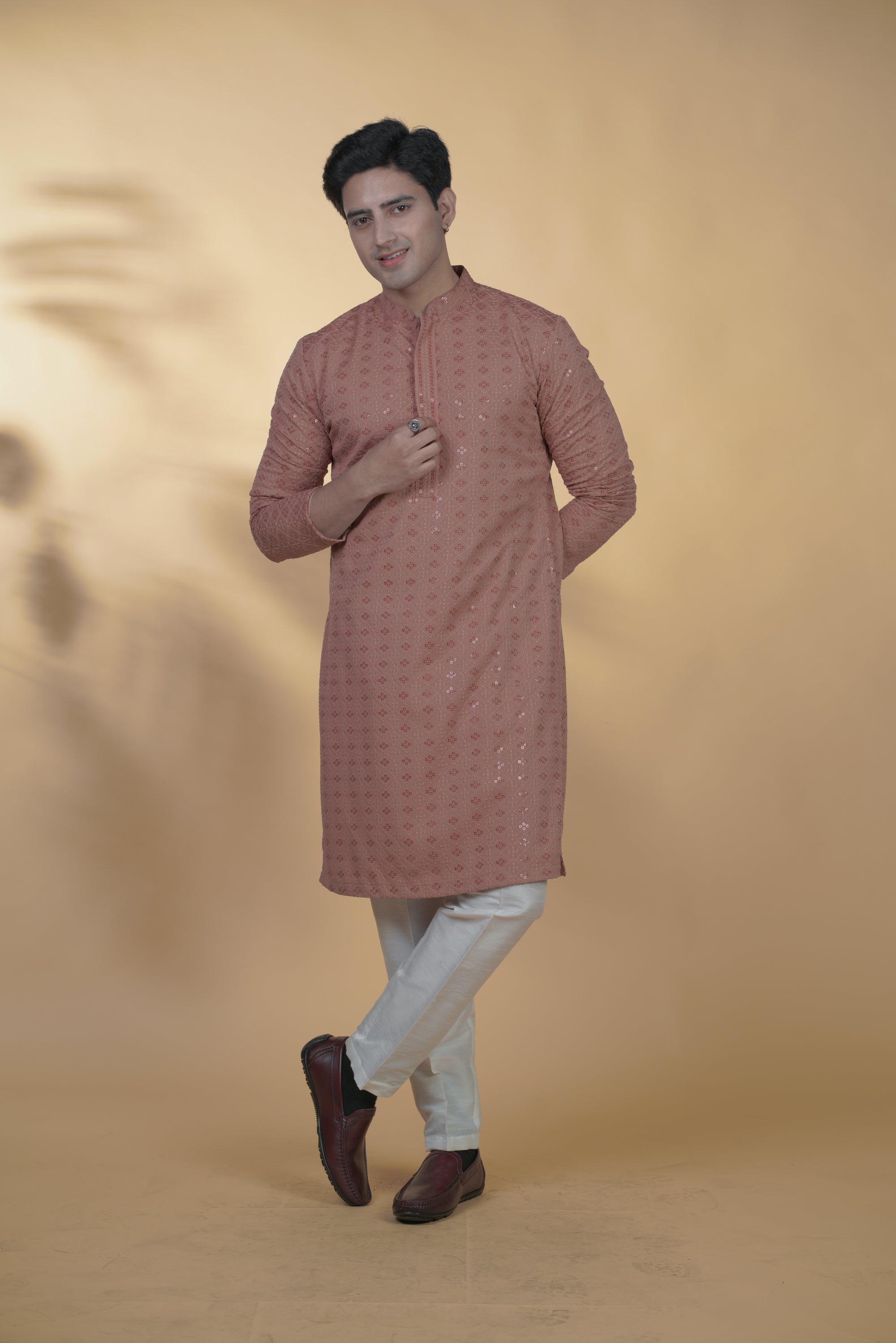 Peach Kurta Set