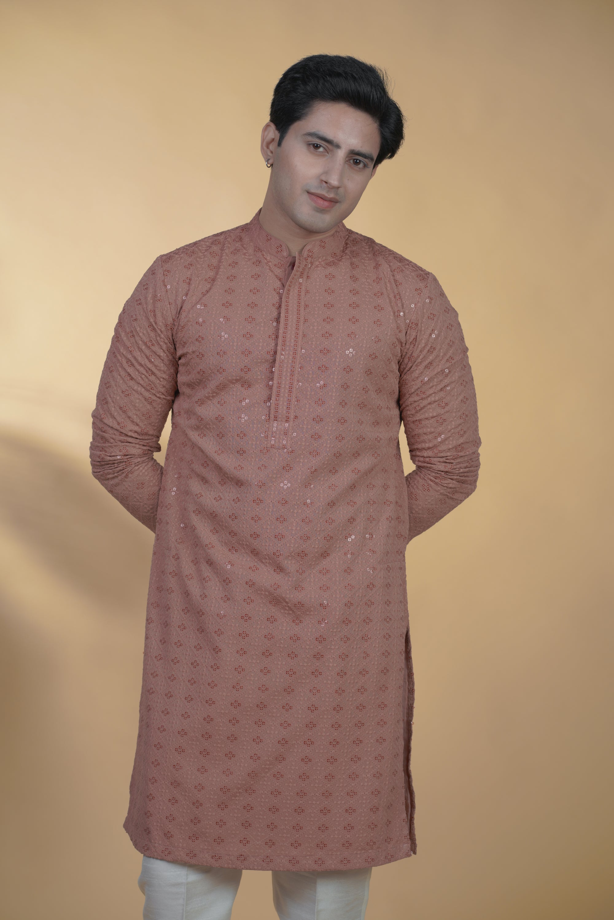 Peach Kurta Set