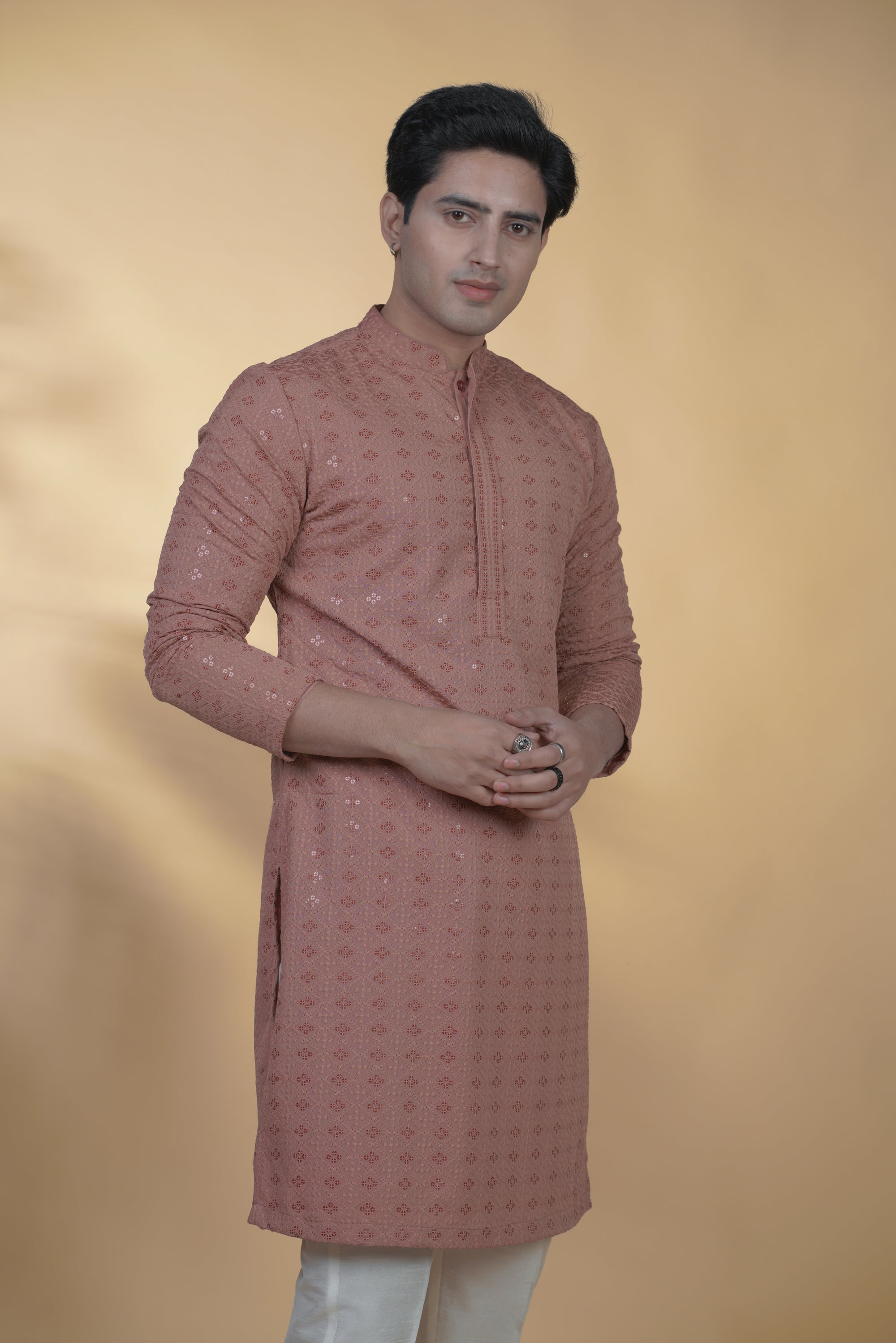 Peach Kurta Set