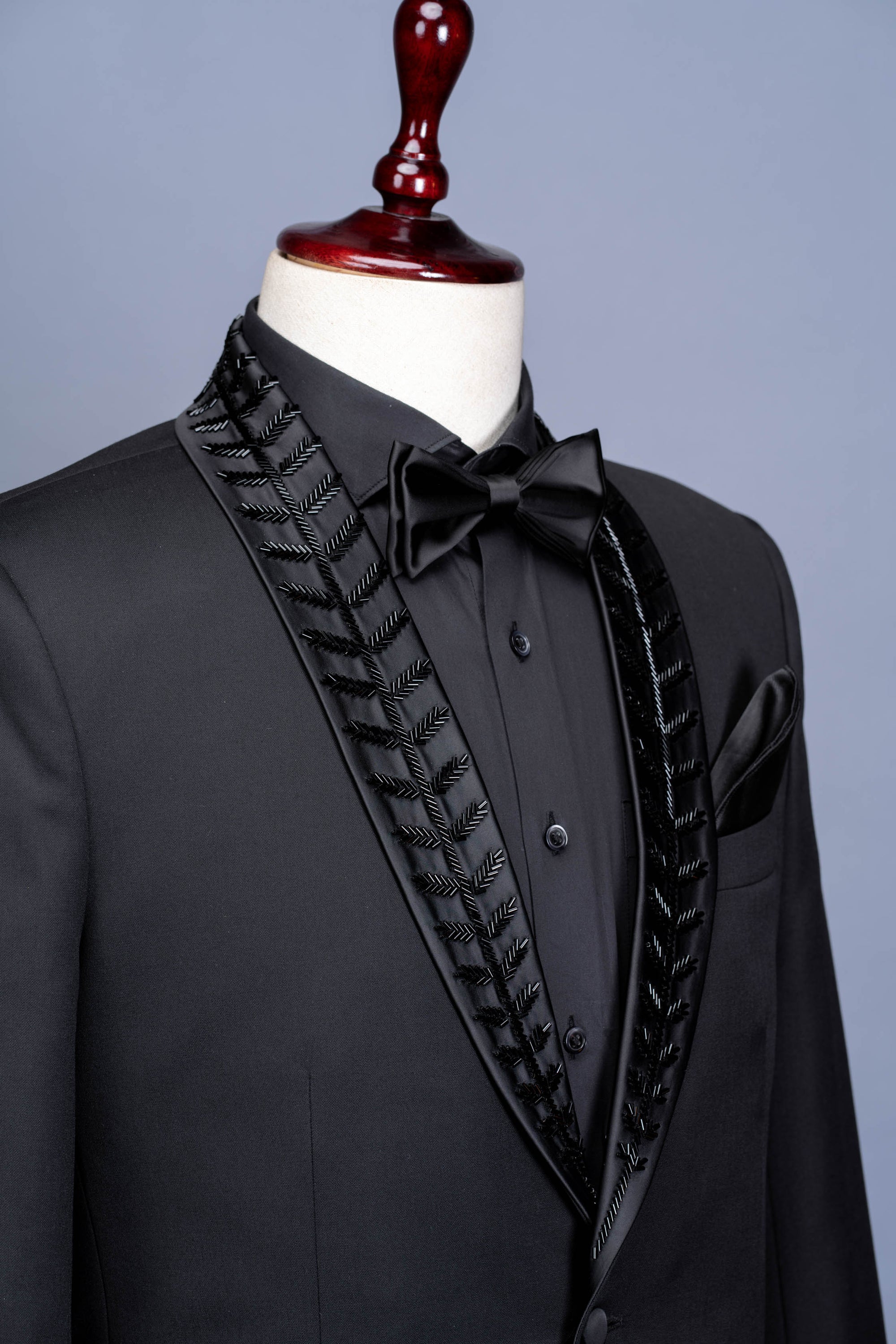 Tuxedo 2-piece Floral Embroidery