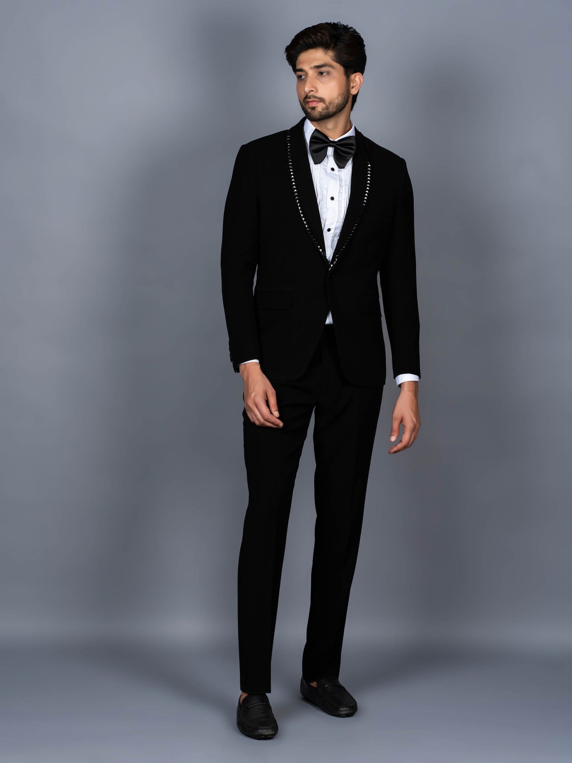 Concept Black Metal Black Tuxedo Suit