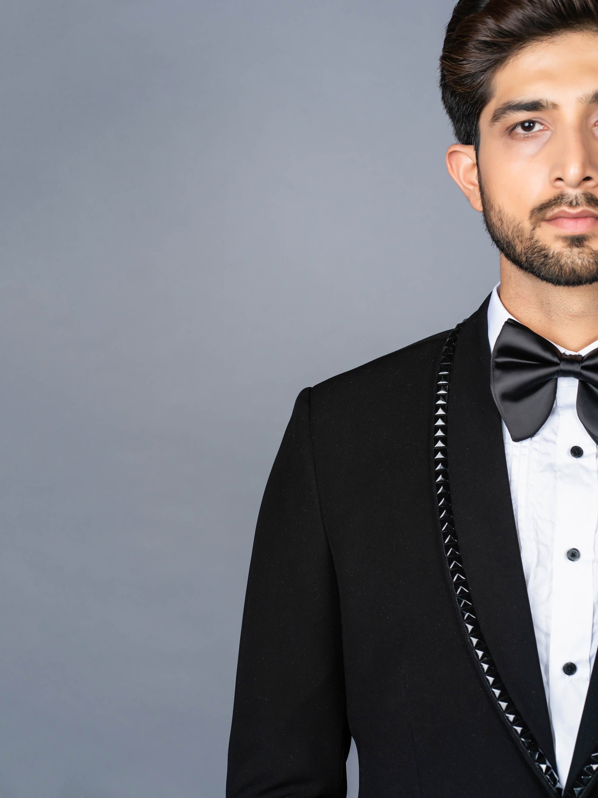 Concept Black Metal Black Tuxedo Suit